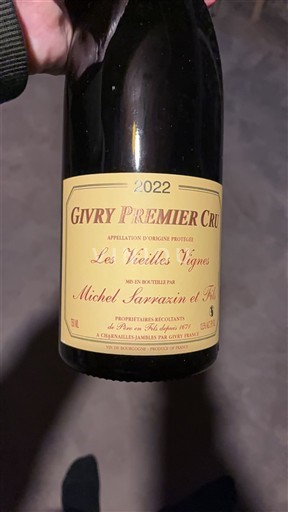Burgundy Givry Premier Cru Michel Sarrazin et Fils Les Vieilles Vignes 2022