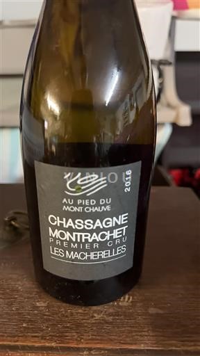 Borgoña Chassagne-Montrachet Premier Cru Au Pied du Mont Chauve Les Macherelles 2016