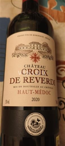 Bordeaux Haut-Médoc Château Croix de Reverdi 2020