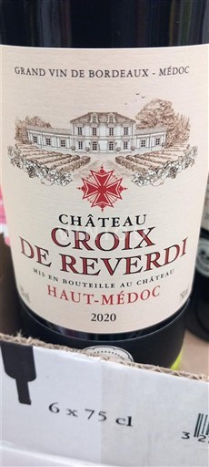 Bordo Haut-Médoc Château Croix de Reverdi 2020