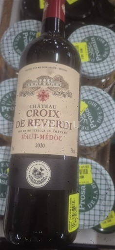 Viner Rouge sec Château Croix de Reverdi 2020 Frankrike Bordeaux Haut-Médoc AOC