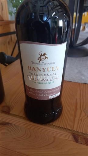 Roussillon Banyuls Terres des Templiers Traditionnel Terre des Oms 2017