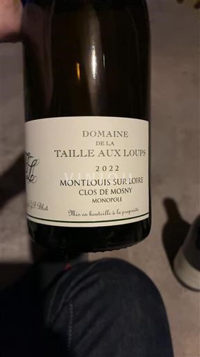 Vallée de la Loire Montlouis-sur-loire Domaine La Taille aux Loups Clos de Mosny Monopole 2022