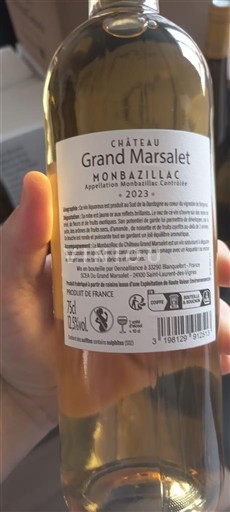 Lounais-Ranska Monbazillac Château Grand Marsalet 2023