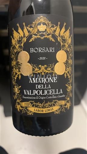 Vénétie Amarone della Valpolicella Borsari Labor Limae 2020