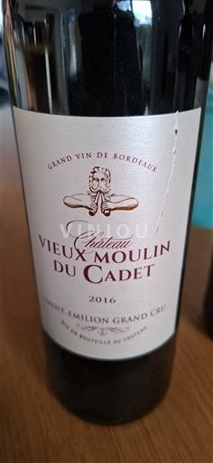 Bordéus Saint-Émilion Grand Cru Grand Cru Château Vieux Moulin du Cadet 2016