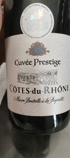 Vallée du Rhône Côtes-du-rhône Cuvée Prestige 2023