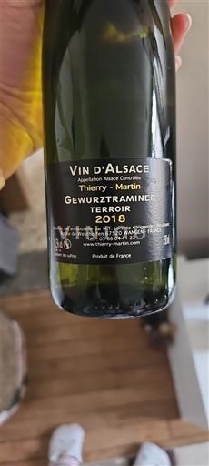 Alsacia Thierry-Martin Terroir 2018