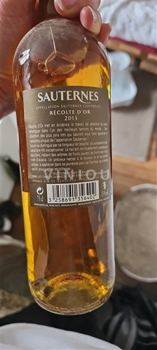 Bordeaux Sauternes Récolte d'Or 2013