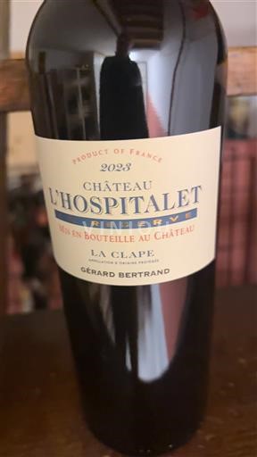 Languedoque La Clape Château L'Hospitalet Réserve 2023