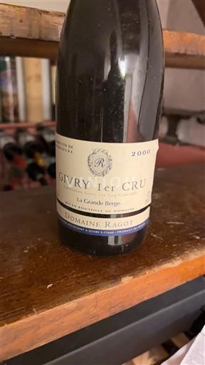 Borgoña Givry Premier Cru Domaine Ragot La Grande Berge 2000
