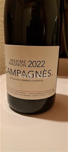 Languedoc Corbières Maxime Magnon Campagnès 2022
