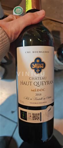 Bordeaux Médoc Cru Bourgeois Château Haut Queyran 2018
