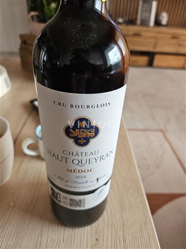 Vin Rouge sec Château Haut Queyran 2018 Francë Bordoja Médoc AOC Cru Bourgeois
