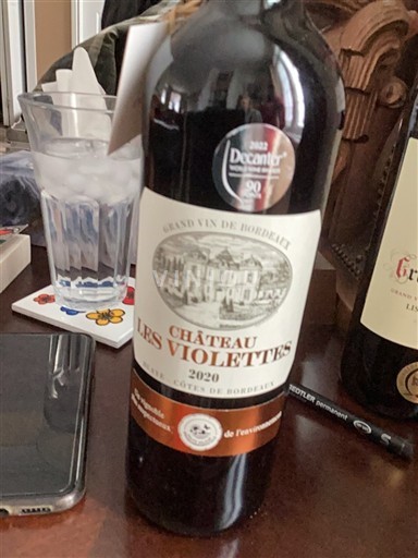 Bordeaux Côtes-de-Bordeaux Château Les Violettes 2020