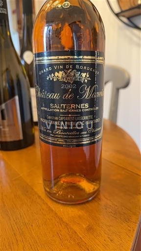 Bordeaux Sauternes Grand Cru Château Malle 2002