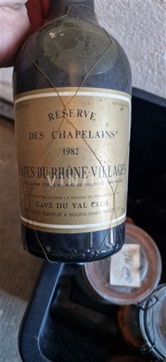 Rhônen laakso Côtes-du-rhône-villages Cave du Val Clos Réserve des Chapelains 1982