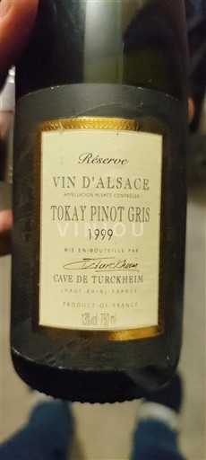 Alsace Cave de Turckheim Réserve 1999