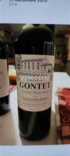 Bordeaux Puisseguin-saint-émilion Château Gontet Héritage 2021