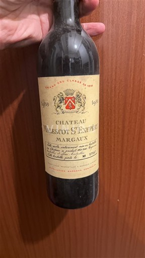 Bordeaux Margaux Grand Cru Château Malescot St Exupéry 1988