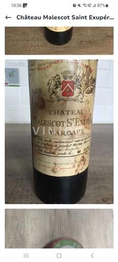 Bordeaux Margaux Grand Cru Château Malescot St Exupéry 1988