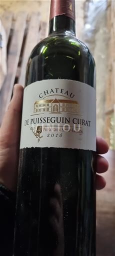Bordeaux Puisseguin-saint-émilion Château Puisseguin Curat 2016