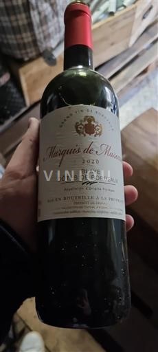 Burdeos Blaye-Côtes de Burdeos Marquis de Monsac 2020