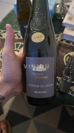Loiredalen Coteaux-du-Layon Domaine Dhommé Sélection 1989