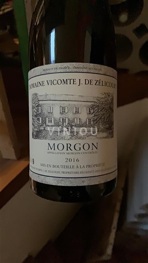 Beaujolais Morgon Domaine Vicomte J. de Zélicourt 2016