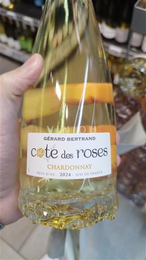 Rượu vang Blanc sec Cote des Roses Chardonnay Gérard Bertrand 2024 Pháp Languedoc và Roussillon Vùng đất Oc IGP
