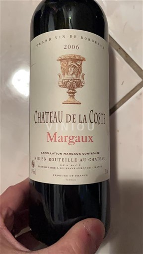 Bordeaux Margaux Château La Coste 2006