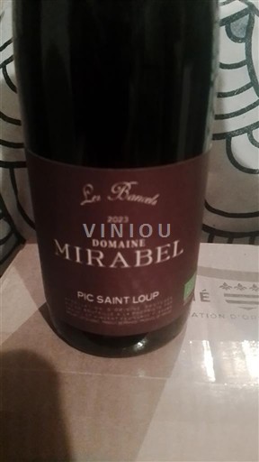 Languedoc Pic-saint-loup Domaine Mirabel Les Rameaux 2023