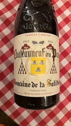 Thung lũng Rhône Châteauneuf-du-pape Domaine La Solitude 2022