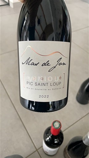 Verërat Rouge sec Aparté Mas de Jan 2022 Francë Languedok Pic-saint-loup AOC
