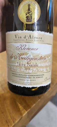 Alsasko Klevener-de-heiligenstein Domaine A. Seyf & Fils Terre Natale 2018