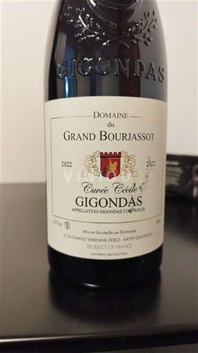 Rhônen laakso Gigondas Domaine Grand Bourjassot Cécile 2022