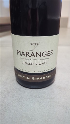 Burgundy Maranges Justin Girardin Vieilles Vignes 2022