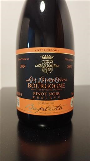 Burgundi Bourgogne Domaine Baptista Les Giraudières Réserve 2024
