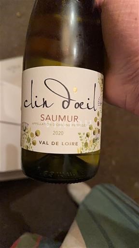Vin Blanc sec Caves Robert et Marcel 2020 France Vallée de la Loire Saumur AOC