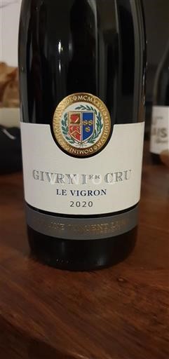 Bourgondië Givry Premier Cru Domaine Cellier aux Moines Le Vigron 2020