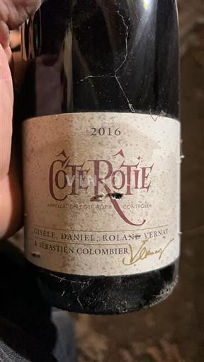 Vallée du Rhône Côte-rôtie Gisèle, Daniel, Roland Vernay & Sébastien Colombier 2016
