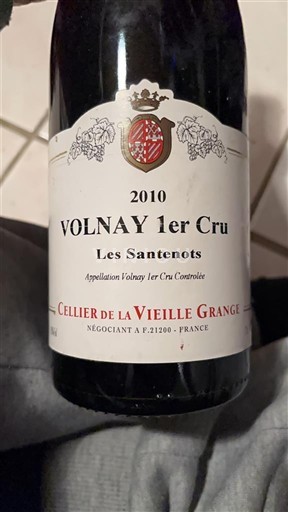 Bourgogne Premier Cru Cellier de la Vieille Grange Les Santenots 2010