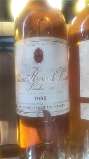 Bordeaux Sauternes Grand Cru Romér du Hayot 1998