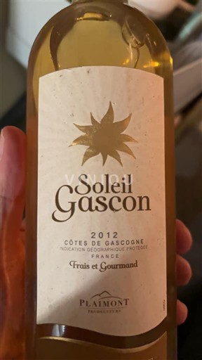 Tây Nam Côtes de Gascogne Plaimont Soleil Gascon 2012