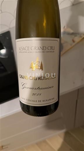 Alsasko Nespecifikováno Grand Cru Cave Vinicole de Hunawihr Grand Cru Rosacker Gewurztraminer 2018