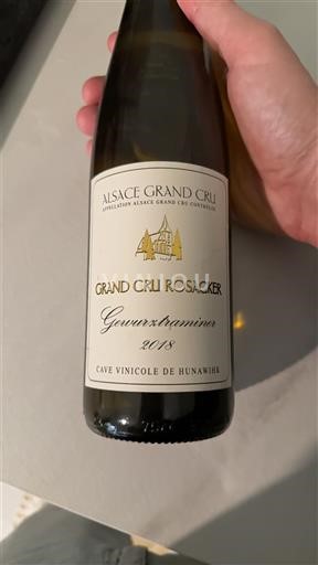 Alsazia Non specificato Grand Cru Cave Vinicole de Hunawihr Grand Cru Rosacker Gewurztraminer 2018