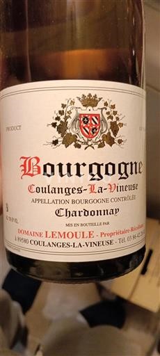 Bourgogne Bourgogne Coulanges-la-Vineuse Domaine Lemoule Ikke årgangsbestemt