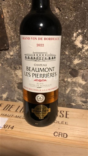 Bordeaux Côtes-de-Bordeaux Château Beaumont Les Pierrières 2022