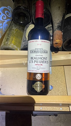Burdeos Côtes-de-Bordeaux Château Beaumont Les Pierrières 2022