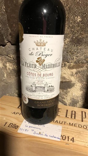 Burdeos Côtes-de-bourg Château Boyer La Fleur Mazerolle 2016